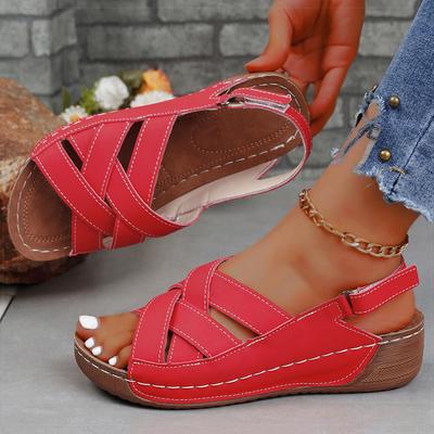 Women's Sandals Classics Wedge Sandals Summer Shoes Women Heels Sandals Low Platform Sandalias De Mujer Heeled Summer Footwear