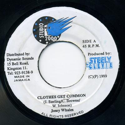 7-Zoll Schallplatte JOSEY WALES - Clothes Get Common NONE Studio 2000 1999 Jamaika Reggae, Ska & Dub Gebraucht