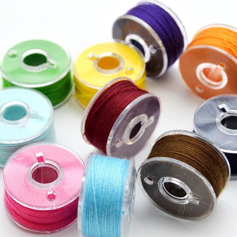 36 Colors Set Bobbin Thread Polyester Thread Spools Sewing Machine Bobbins with Storage Box for Embroidery Sewing Accessories