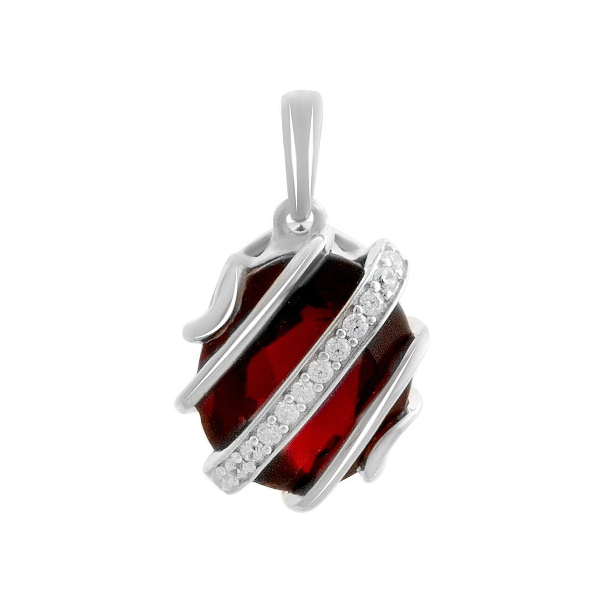 

Silver pendant with garnet 3.993ct (2182238) темні цукерки apple червоний колір
