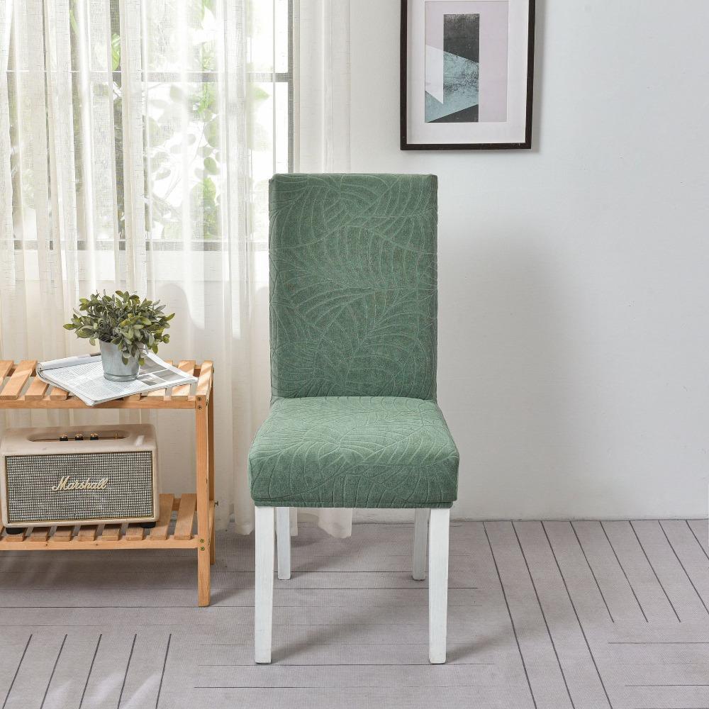 Knitted Waterproof Jacquard Chair Covers Stretch Elastic Sofa Slipcovers for Hotel Home Thickened Pure Color