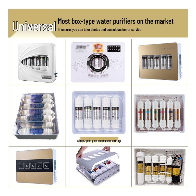 Korean Quick-Connect 10-Inch Water Purifier Filter Set: 5-Stage Ultrafiltration with PP Cotton & Activated Carbon Elements