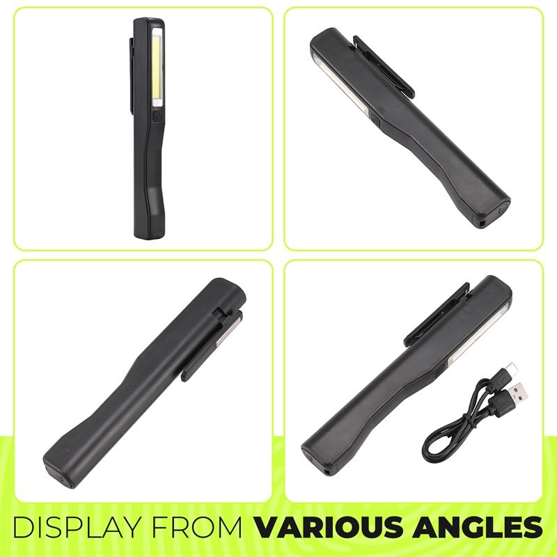A96I-Rechargeable LED COB Portable Camping Work Inspection Light Lamp Hand Torch Magnetic For Household Workshop Automobile Camp