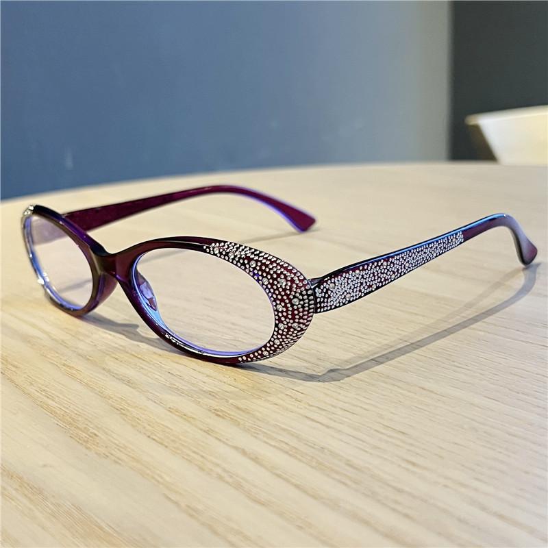 Damen Kleinrahmen Lesebrille Oval Blaulichtblockierend Alterssichtige Brillen Gestelle +1.0+1.5+2.0+2.5+3.0+3.5+4.0 Unisex