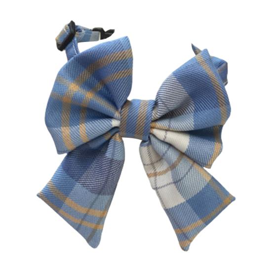 

Ошейник для домашних животных JK Style Bowknot Plaid Printing Cute Flower Bibs Lovely Dog Cat Oшейник небесно-голубой
