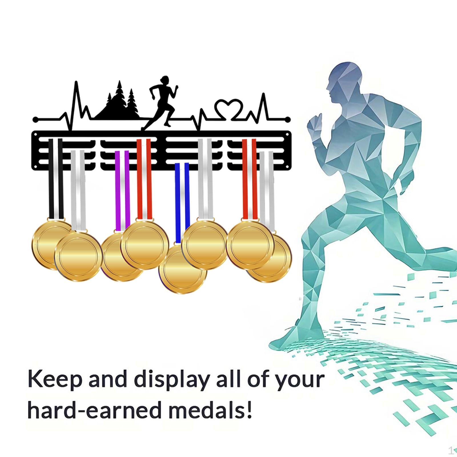 

Держатель, настенная стойка для спортивных наград, органайзер для медалей для бега Style B