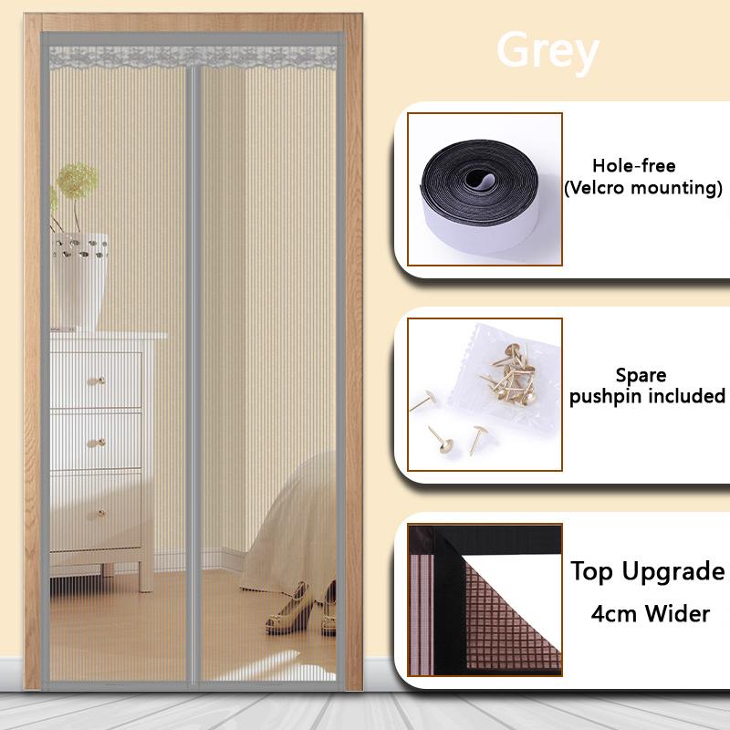 Summer Diamond Yarn Anti-mosquito Household Door Curtain Anti-cat Scratch Magnetic Suction Free Perforation Mute Door Curtains