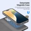 DUX DUCIS Lawa Serie für iPhone 16 Pro Magnetische Hülle Reißverschluss-Geldbörse Abnehmbare Rindslederabdeckung