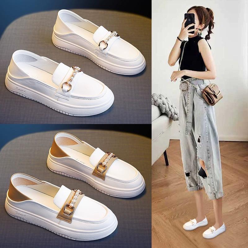 Fashion Little White Shoes Womens 2025 Summer New Soft-Soled Non-Slip Loafers Fashionable Versatile Casual Small Leather Shoes Women