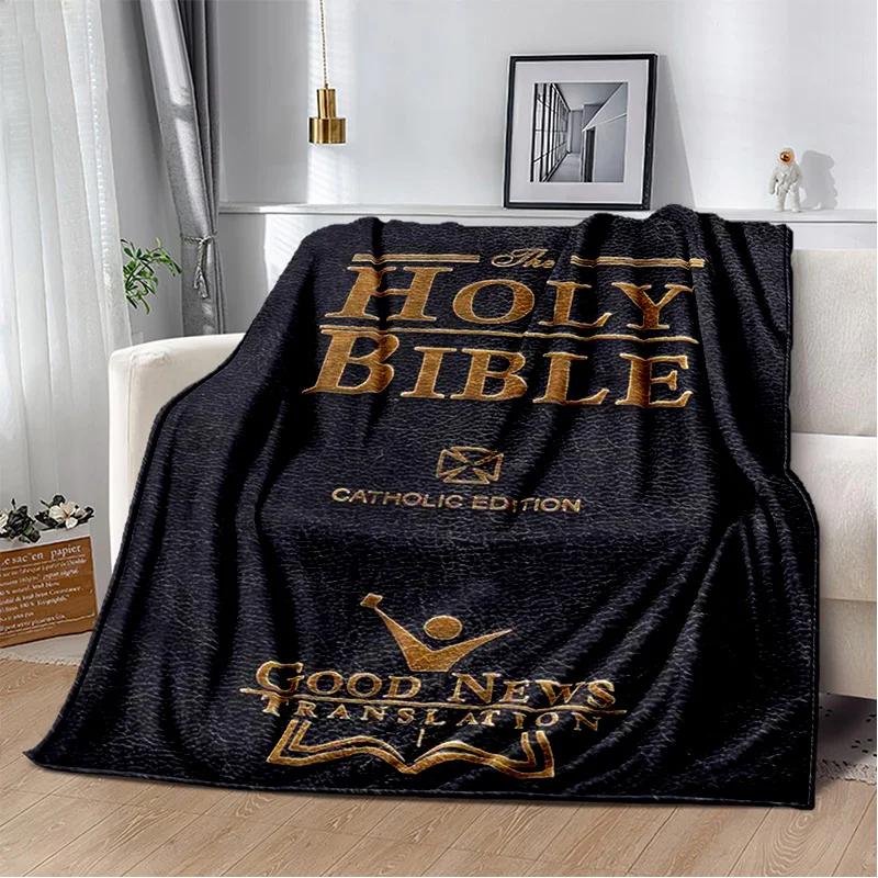 Holy Bible Cross Jesus Pray Soft Plush Blanket,Flannel Blanket Throw Blanket for Living Room Bedroom Bed Sofa Picnic Cover Kids