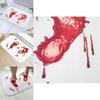 Halloween Cartoon Door Mat With Blood Footprint Pattern For Home Entryway Decor