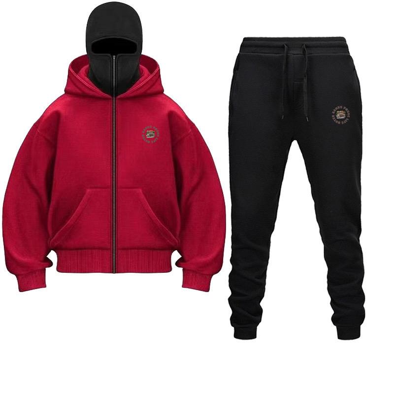 Outer Bank Hat Hoodies Pants Set Design Balaclava Face Mask Zipper Hoodie Men Women Streetwear Sweatshirt Coat