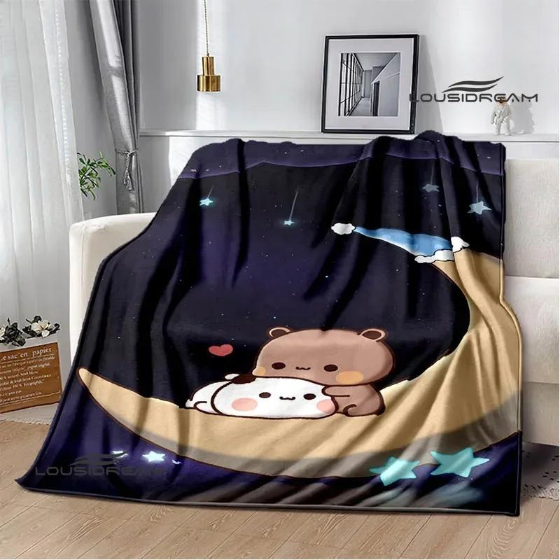 Cute cartoon bear printed blanket Warm Flannel Blankets Soft and Comfortable Home Travel Blanket bed linings Birthday Gift 75X95CM