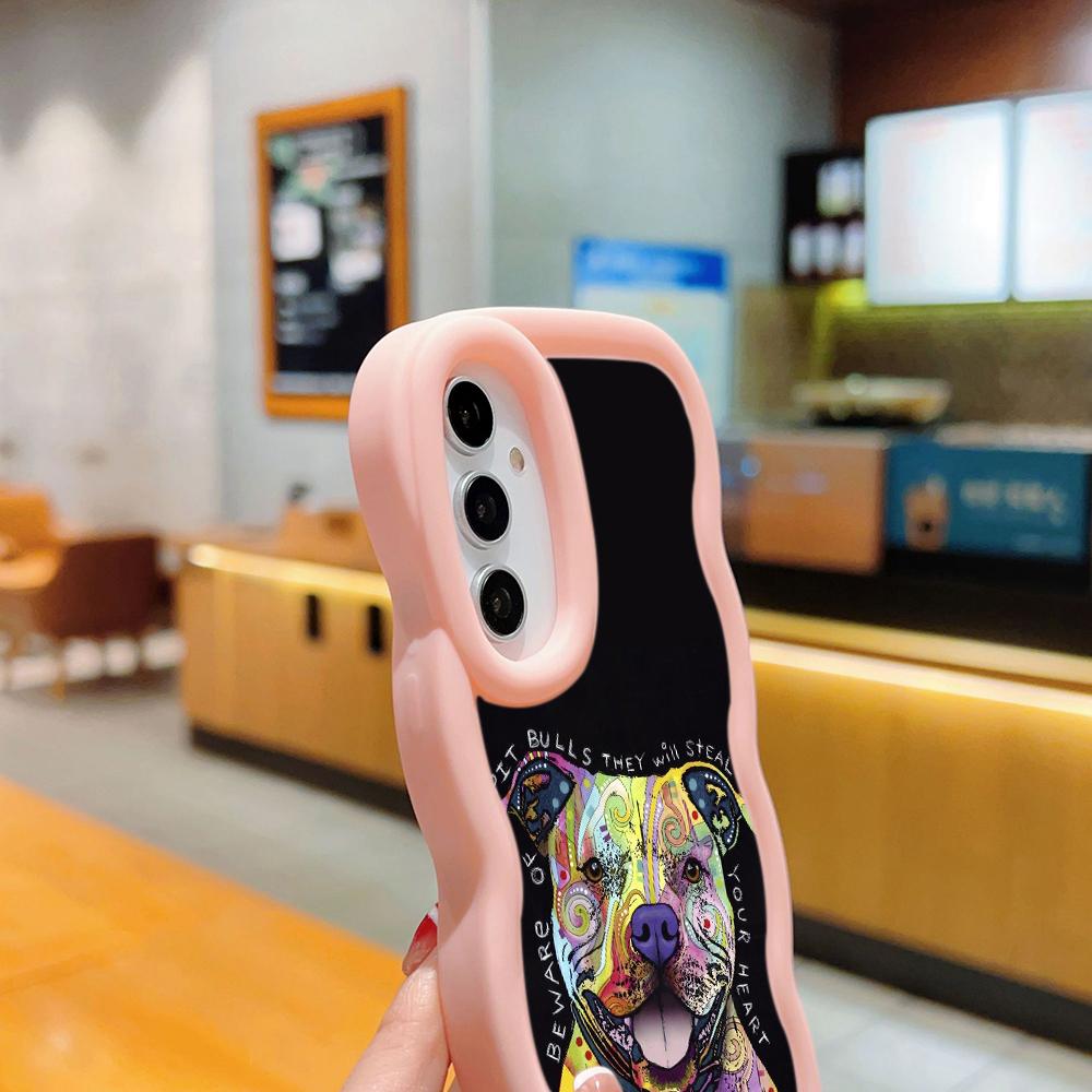 Ae76 Dog Color Doodle Design Art Protective Phone Cases for Samsung S24 Plus S23 Ultra A14 A55 A06 Honor X9b Motorola OnePlus Big Wave TPU Back Cover