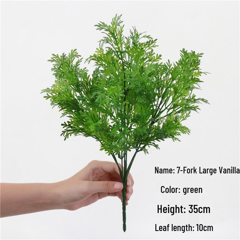 Artificial Green Plant Bundle: Decorative Plastic Grass, Water Grass, Plastic Flower, and Fern.