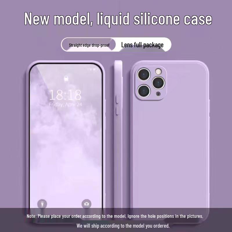 

Apple 11 Pro Liquid Silicone Phone Case, Full Drop Protection, Skin-Friendly, Solid Color Apple 11 Pro светло-фиолетовый