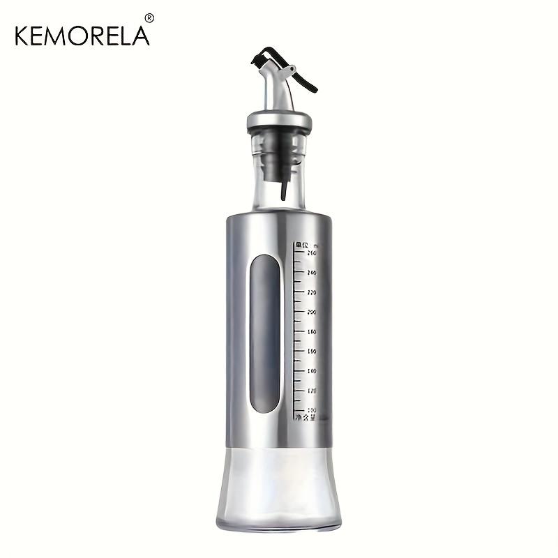 1/2PCS Glass Oil Bottle Olive Oil Dispenser Switch with Scale Sauce Seasoning Container Kitchen Outdoor Barbecue Supplies