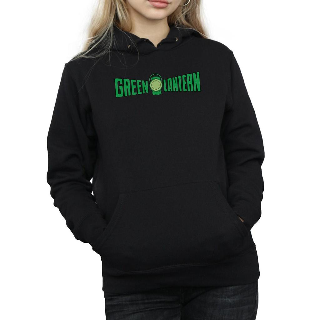 DC Comics Womens/Ladies Green Lantern Text Logo Hoodie