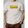 T-Shirt Men 100% Cotton English Letter Pattern SAMUEL Print Summer Round Neck Breathable Oversized Tee Casual Fashion Clothing