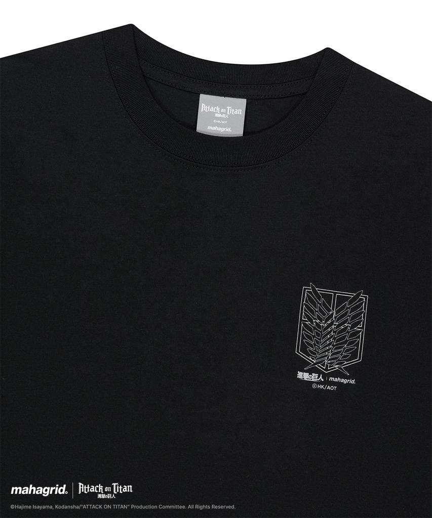 MAHAGRID [Attack On Titan] Survey Corp Basic Tee Black(Mg2Gmmt512T)
