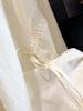 2026 Summer Tencel Cotton A-line Bowknot Skirt: Elastic Waist, Pleated, Mid-Length, Versatile, Women's Thin Fit