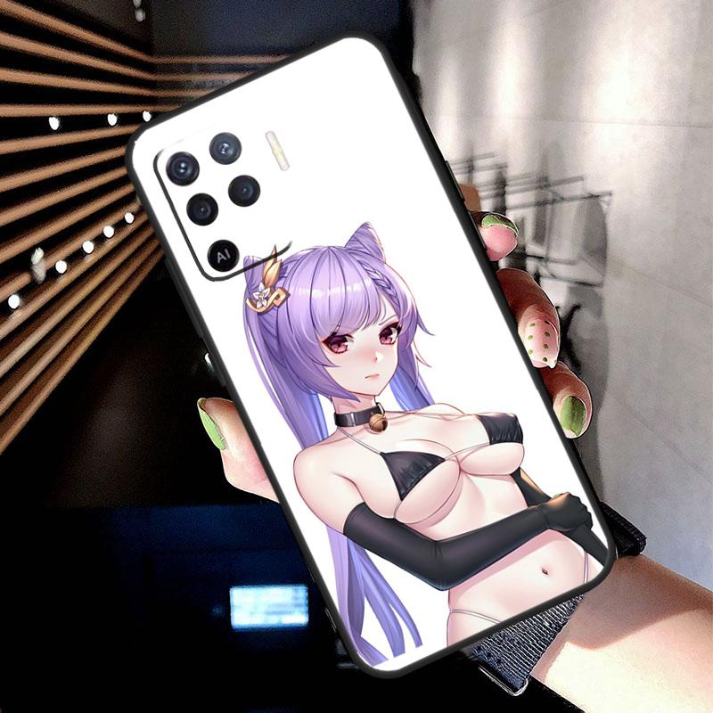Genshin Impact Sexy Cute Girl Case For Oppo A74 A54 A94 A80 A60 A40 A18 A38 A58 A78 A98 A96 A76 A16 A15 A17 A57 A77 A5 Pro