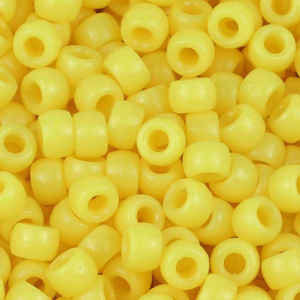 200-1200Pcs multi-colored Large Hole Pony Beads Plastic Beads For Bracelets Making DIY Crafts Jewelry Key Chains And Decorations