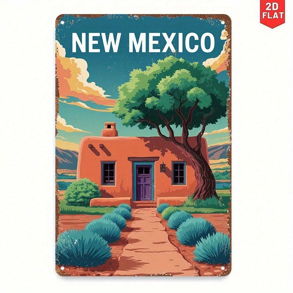 

New Mexico Wall Art Retro Metal Sign for Home Bar Outdoor Patio Garden Decor 20x30cm