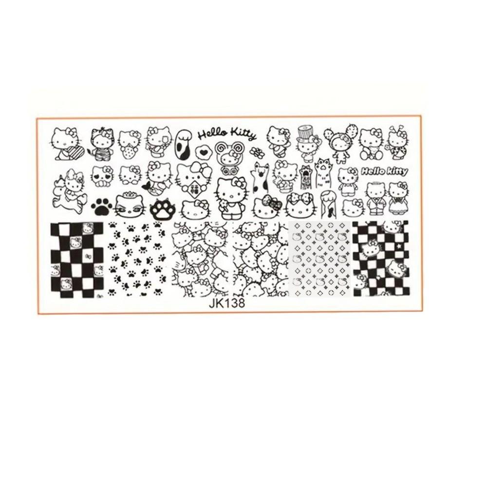 KT Cat & Mickey Mouse Anime Nail Art Stamping Plate for Beginners