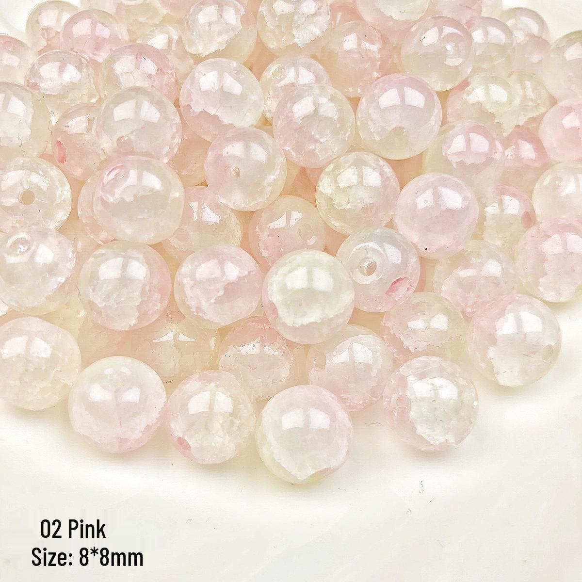 

8mm Gradient Crackle Beads Jade Fragments for DIY Ombre Bracelets - Jewelry Accessories.