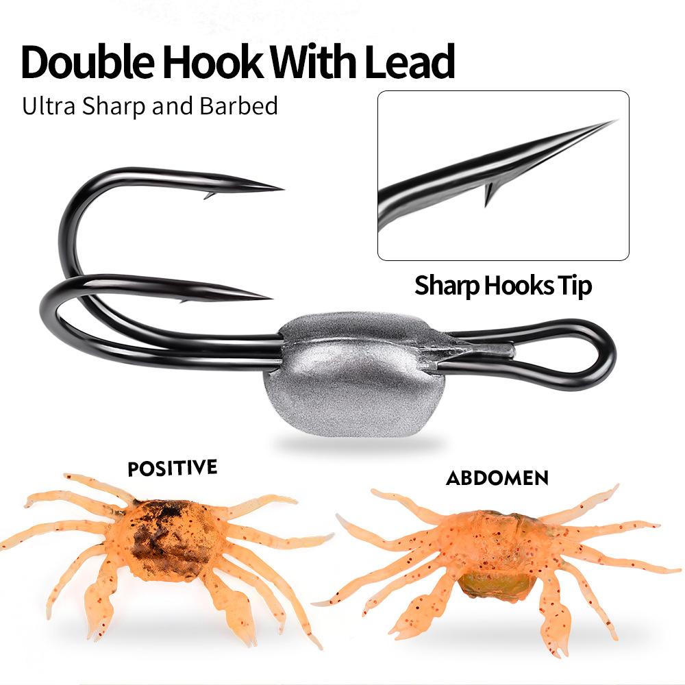 Submerged Crab Soft Bait Long-range Biomimetic Bait 13cm 32.5g Hook Anti Hanging Bottom Simulation Lure Fake Bait Fishing Gear