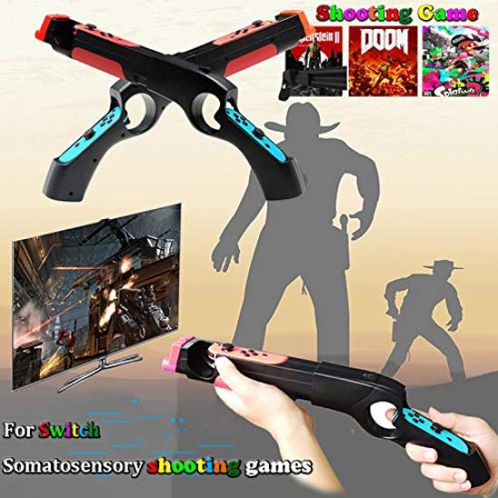 TAORAYO Switch Game Shooting Game Gun for Switch Compatible with Splatoon Wolfenstein and Big Buck Hunter Arcade Shooting Game Compatible with