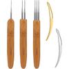 5Pcs Dreadlock Crochet Hook Tool Kit for DIY Braiding Hair Dreadlocks Needle Weaving Crochet Hair Styling Craft Knit Tools