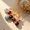 Luxury Design Classic Fashion Natural Stone Crystal Cut Commuter Holiday Pendant Clavicle Necklace Atmospheric Jewelry
