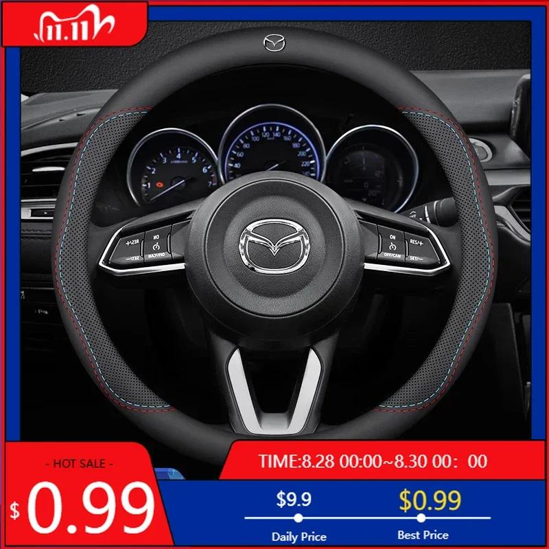 2025 Horký 38cm kožený potah volantu do auta z uhlíkových vláken pro Mazda MX-5 CX-30 CX-3 CX-8 CX-5 CX3 CX5 CX4 cx30 cx8 auto accesso