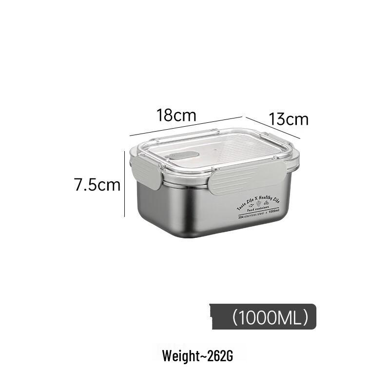 Ruhan 1000ml 304 Stainless Steel Food Storage Container