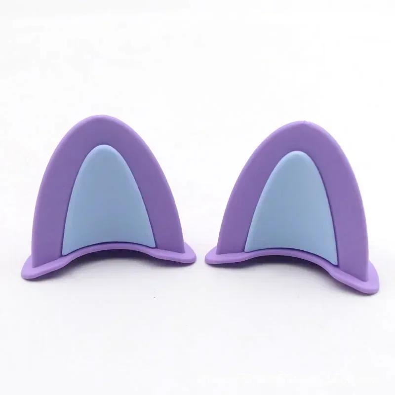 2Pcs Cat Ears Helmet Decoration Motorcycle Electric Stickers Decor Cute Multicolor Motorcycle Helmets Accessories Universal