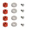 4pcs Aluminum Alloy 12mm Turn To 17mm Wheel Hex Adapter for 1Celsius10 RC Car (Red)