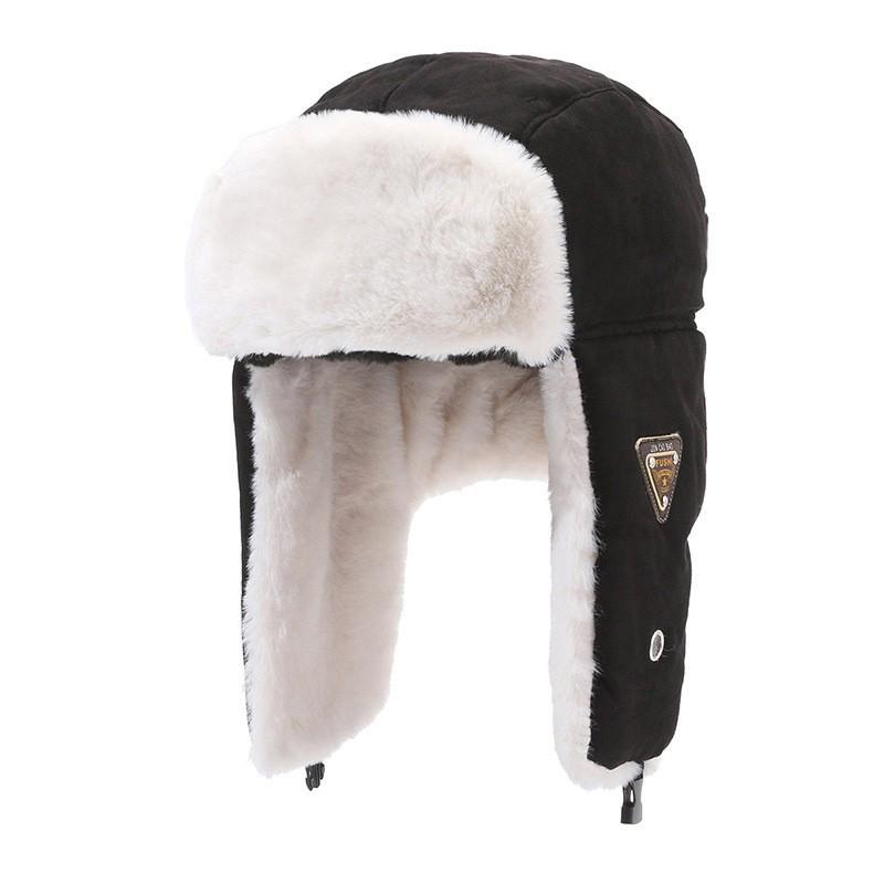 Winter Warm Ear Protector Head Cap For Men Women Outdoor Thick Windproof Warm Cycling Cap Retro Pilot Locomotive Warm Cap