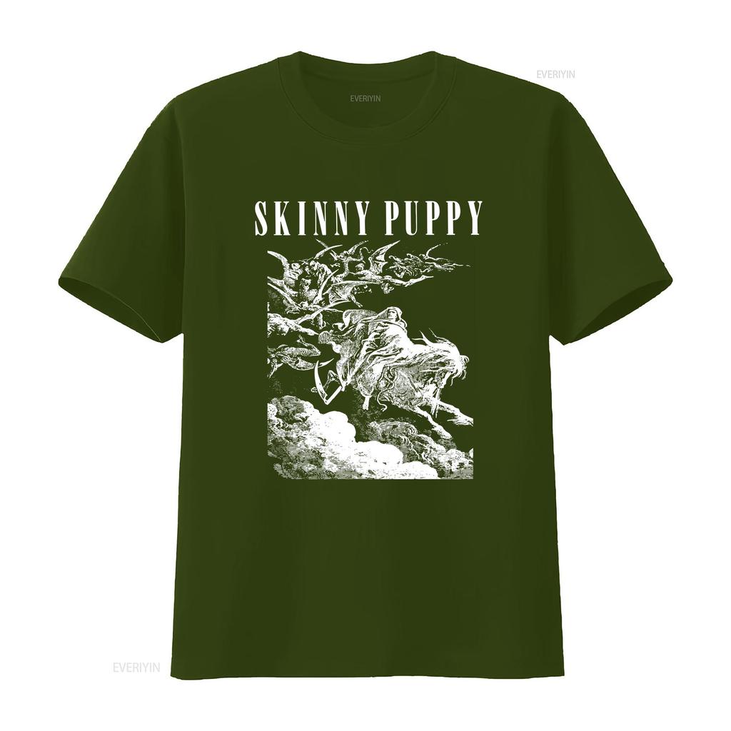 Skinny Puppy T-Shirt vintage Gewaschen Lässig Grafik Bequem Unisex Mode Atmungsaktiv Vielseitig Stilvoll Weich Streetwear