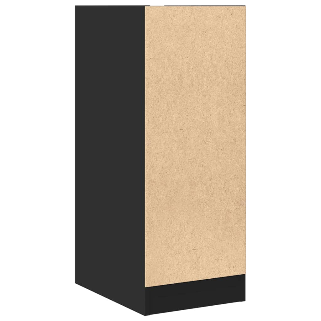 Vidaxl Szafka Apteczna, Czarna, 30X41X77,5 Cm, Materiał Drewnopochodny