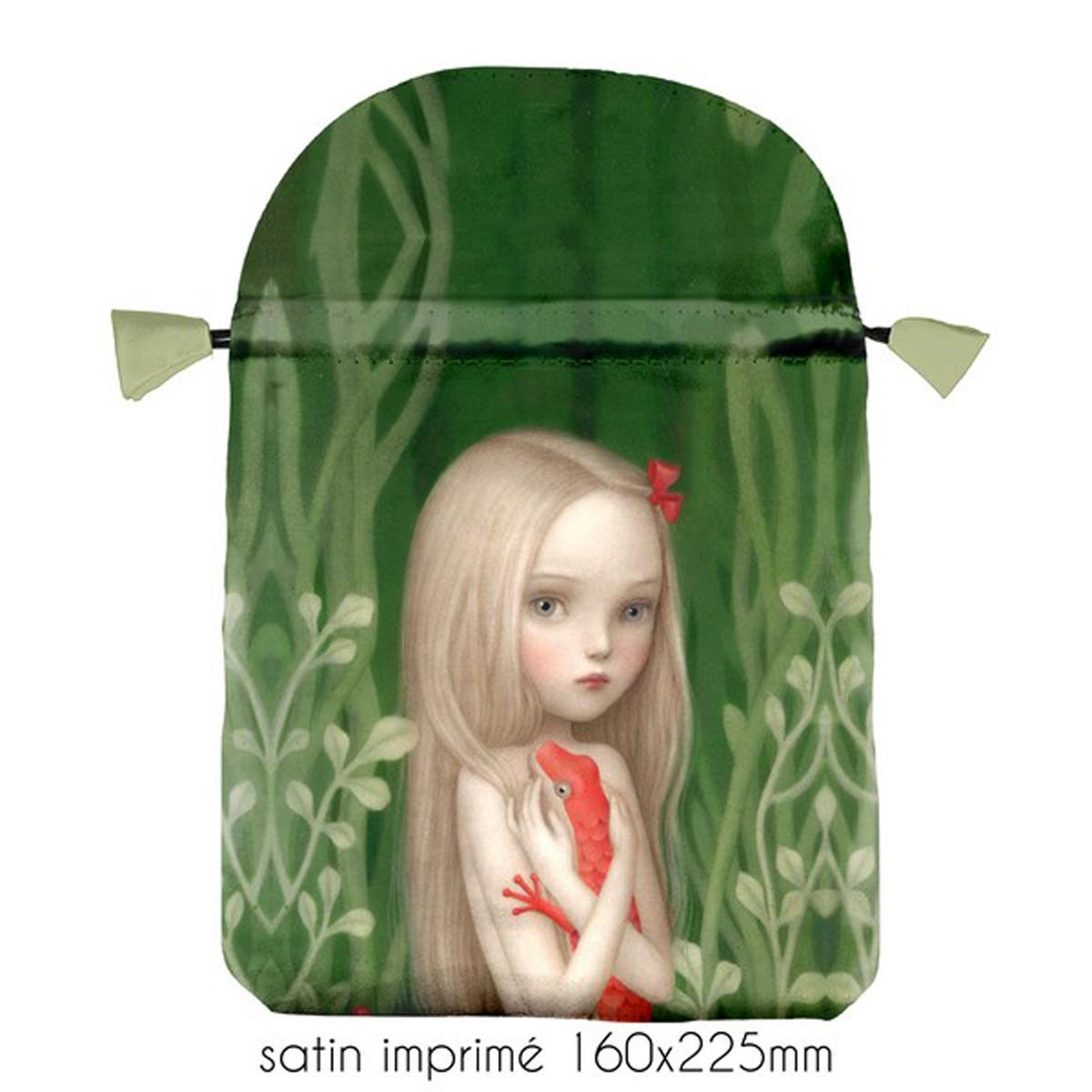 

Les Trésors De Lily [A1500] - Зеленый атласный мешочек для таро Ceccoli - 22x16 см