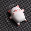 Purple Clay Tea Pet Pig Piggy Figurine Mini Pig Ornament Attract Wealth Feng Shui Sculpture Home & Office Decoration Collection