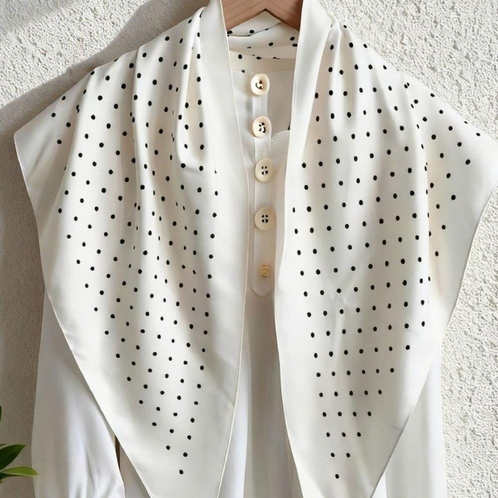 

Triangular Shape Imitation Silk Scarf Elegent Jeans Waist Belt Lady Head Wraps Festival белый