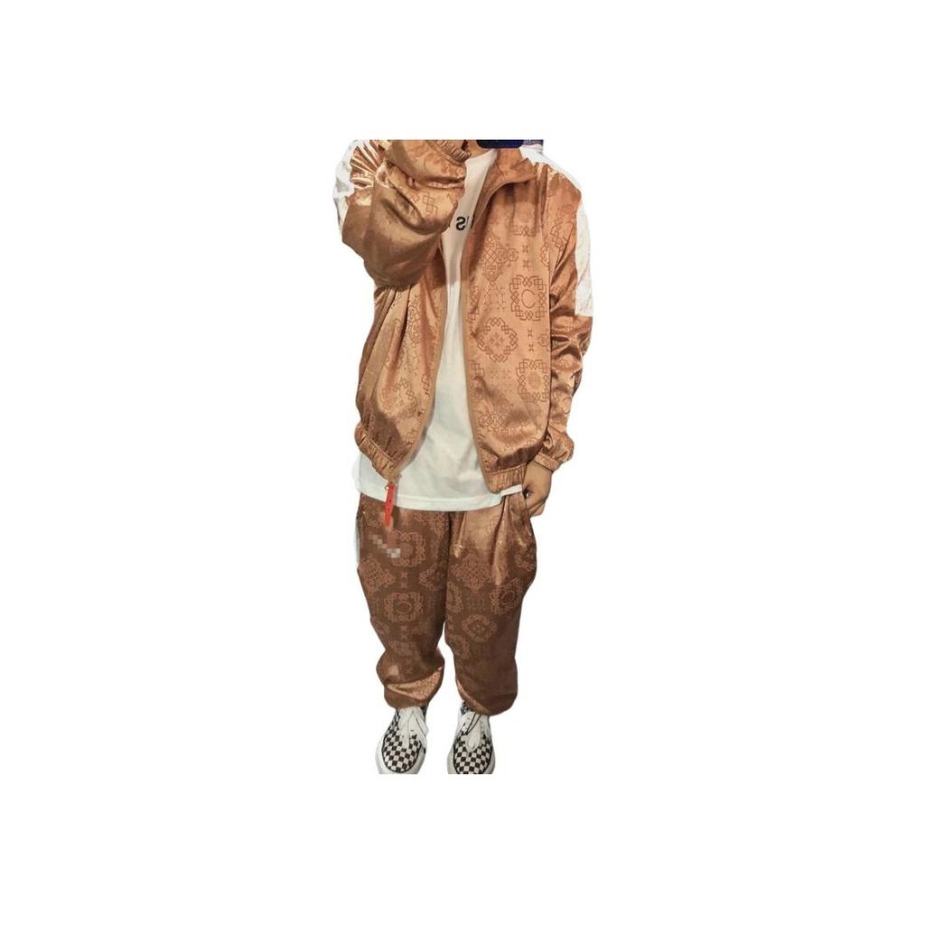 Nike X CLOT Rose Gold Silk Pattern Track Pants Men Bottoms CT4088-605