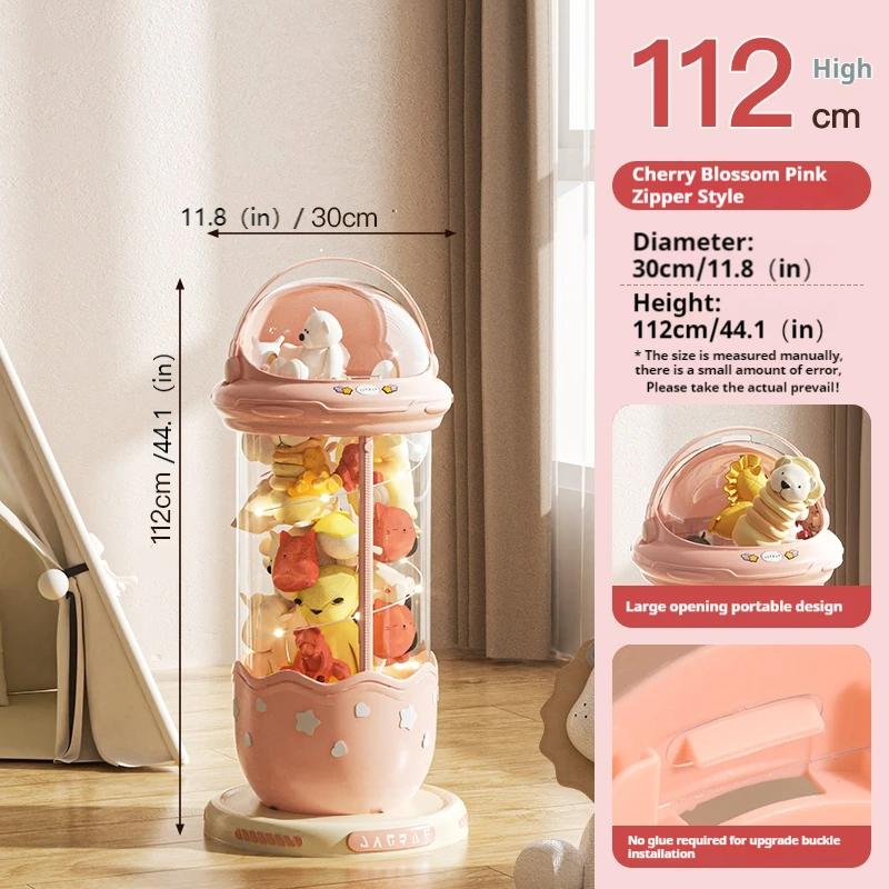 

Коробка для хранения куклы-астронавта Детские плюшевые игрушки Коробки для хранения Прозрачный пластик Чучела Домашнее хранение Организация Молния Контейнер