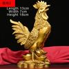 Pure Copper Rooster Statue, Fengshui Crafts, Home Office Decor Zhaocai Zodiac Small Animal Chicken Ornament Sculpture Decoration