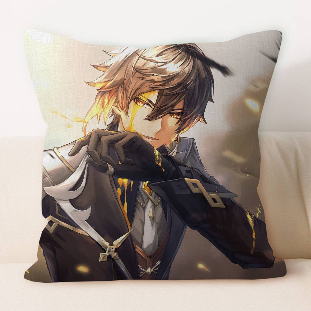 

Чжунли Мультяшная Подушка Подарок Украшение для Дома Офиса Подушка Спальня Диван Автомобильная Наволочка 12x12Inch