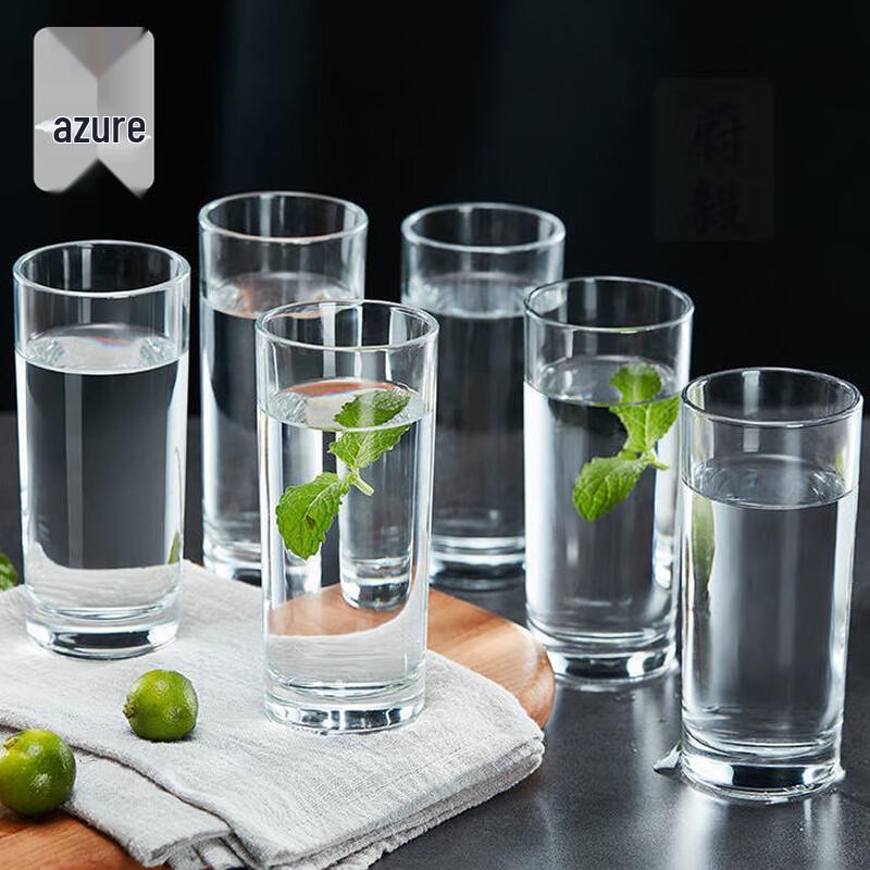 Weiyi Transparent Glass Cups (6-Pack)
