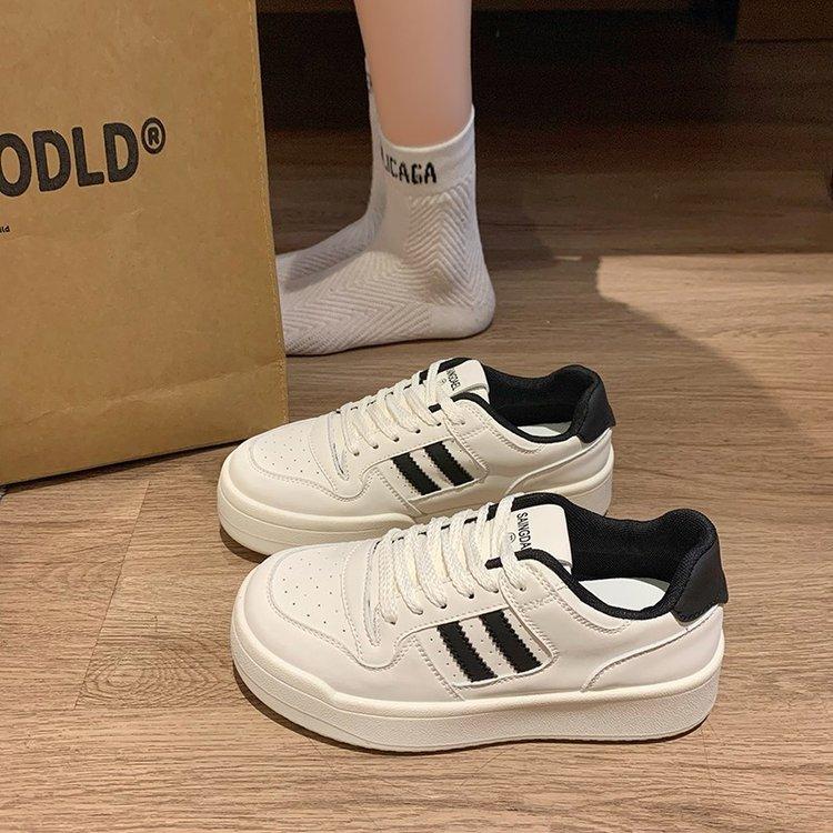 Real Soft Leather Little White Shoes Women's Spring and Autumn 2025 New Versatile Board Shoes Casual Platform Sports Little White Shoes
